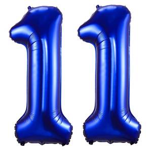 lot 746 image: Navy Blue Number 11 Balloons,40 Inch Dark Blue 11 Birthday Balloon Large Foil Mylar Number Digital Balloons for Birthday Party Graduation Baby Shower Anniversary Decorations - Retail $6