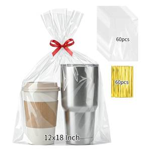 lot 833 image: woric 30PCS Cellophane Gift Bags 12x18 Inch Clear Treat Bags - Retail $8