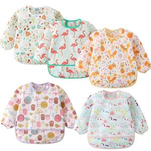 lot 844 image: ElecMotive 5 Pack Waterproof Long Sleeve Bibs for Babies & Toddlers 6-30M - Retail $15