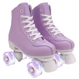 lot 862 image: PRE OWNED Comeon Women Roller Skates PU Leather High-Top Indoor Outdoor Skating Shoes - Retail $37
