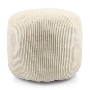 lot 880 image: Sexysamba Round Corduroy Pouf Cover Only, 20x 16 Unstuffed Decorative Ottoman Foot Stool Rest, Washable Storage Bean Bag Chair Floor Pouf Covers for Living Room Bedroom, Beige - Retail $20