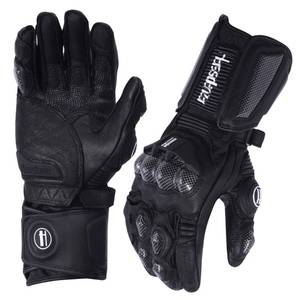 lot 881 image: Harssidanzar Unisex Leather Motorcycle Touch Gloves KM045 Black L - Retail $66