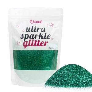 lot 897 image: Fine Glitter for Nail Art, 100g3.5oz Extra Fine Glitter Powder Packs for Epoxy Resin Art, Craft Glitter for Tumblers Candle Slime Making, Festival Body Face Eyeshadow Nail Glitter (Xmas Green) - Retail $7