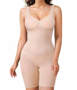 lot 927 image: BRABIC Waist Trainer Shapewear Bodysuits for Women Tummy Control Seamless Full Low Back Faja Body Shaper Butt Lifter(Beige, XX-Large) - Retail $30
