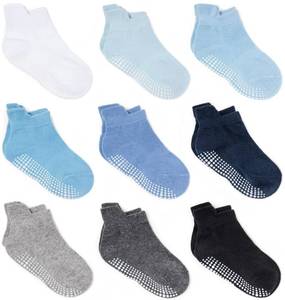 lot 951 image: ZAPLES Baby Non Slip Grip Ankle Socks with Non Skid Soles for Infants Toddlers Kids Boys Girls (Boys - 9 Pairs, 12-36 Months) - Retail $16