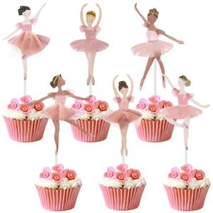 lot 955 image: Humyoun 20 Ballerina Cupcake Kit Colorful Ballet Tutu Dancer Girls Cupcake Toppers Ballet Slipper Picks Dancing Cake Dessert Muffin Toppers for Wedding Baby Shower Birthday Party - Retail $10