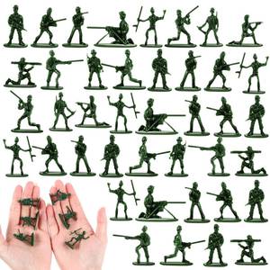 lot 960 image: RoundFunny Green Army Men Soldiers Set - 1-1.5 Inch Plastic Army Men Action Figures, 12 Assorted Poses, Durable ABS Material for Dioramas, Collection, War Scenes & Educational Play - Retail $10