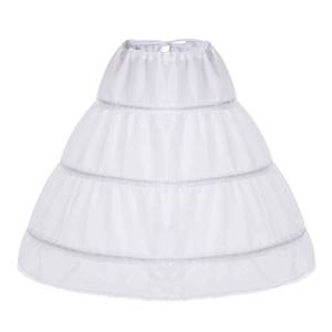lot 963 image: Papoopy Girls Petticoat Underskirt with 3 Hoops Full Slip Crinoline Skirt (10-11 Years) - Retail $14