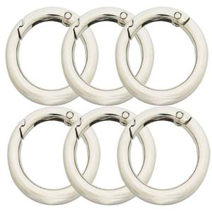 lot 974 image: Bytiyar 6 pcs 3 inch (75 mm) Big Round Carabiners Clips Metal Trigger Spring O Rings Snap Hooks DIY Charms Accessory for Keychains Bags Purses Crafts Making,Silver Large - Retail $16
