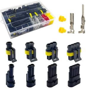 lot 977 image: Twippo 352Pcs Waterproof Car Electrical Connector Terminals Automotive Electrical Wire Connector Plug Kit 1234 Pin Connectors Male and Female - Retail $16