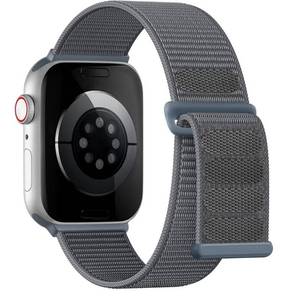 lot 989 image: Sport Loop Compatible with Apple Watch Bands for Men Women 44mm 45mm 46mm 49mm 42mm, Sof tNylon Wrist Straps for iWatch Bands for Series 1110987654 Ultra SE 321 Grey - Retail $0