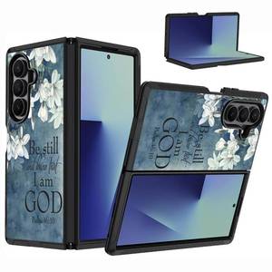 lot 1023 image: FQTBCEARI for Samsung Galaxy Z Fold 7 Case, Heavy Duty Dual Layer Shockproof Drop Folding Full-Body Protective Cover for Samsung Galaxy Z Fold 7 5G 2025, Quote Bible Verse Psalm 4610 - Retail $18