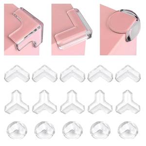 lot 1025 image: 28 Pcs Corner Protectors for Baby, Furniture Corner Guards & Bumpers Clear - Retail $7