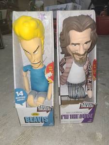 lot 26 image: Shelf Talkers Beavis and Big Lebowski Im The Dude Action Figures Lot of 2