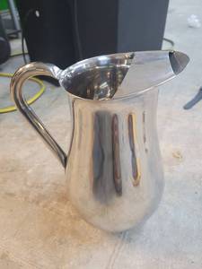 lot 48 image: Stainless Steel Pitcher with Spout and Handle