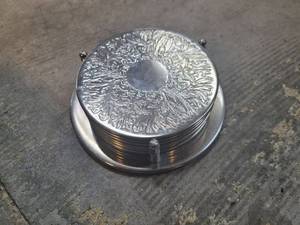 lot 65 image: Decorative Metal Coaster set