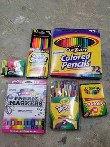 lot 84 image: Art Supply Bundle Cra-Z-Art Colored Pencils Crayola Markers Crayons Lot
