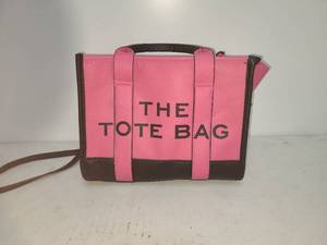 lot 90 image: The Tote Bag Pink and Black Two-Tone Handbag with Shoulder Strap