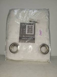 lot 145 image: Window Curtain Sheer Panel with Grommets