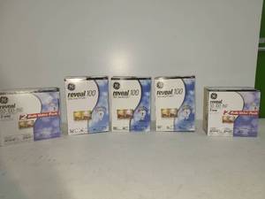 lot 149 image: GE Reveal 100 and 50-100-150 3-Way Light Bulbs Lot 5 Boxes Value Pack