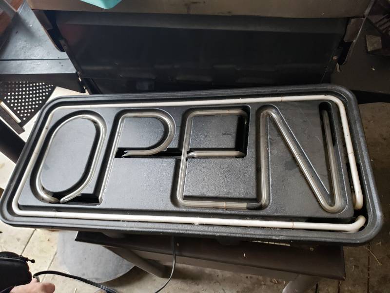 lot 3069 image: Open Sign - Looks to have broke tube