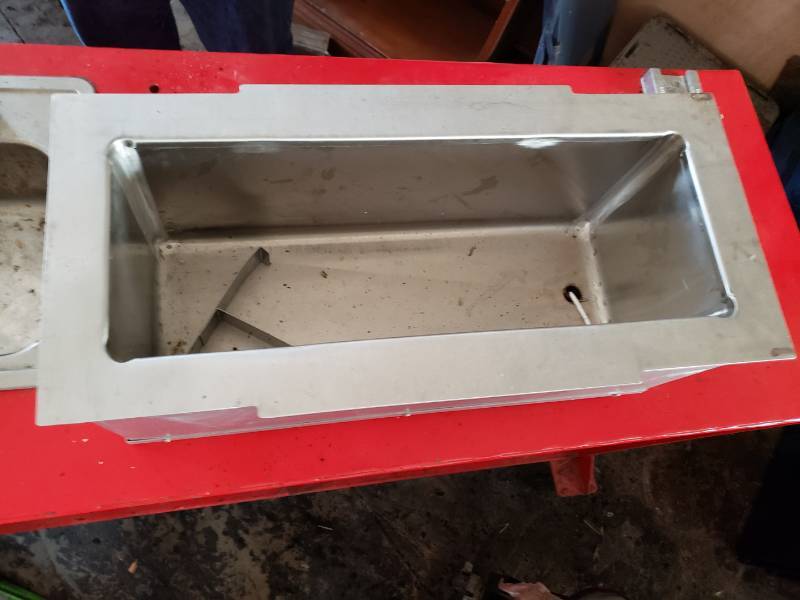 lot 3088 image: Cold well insert with drain  stainless