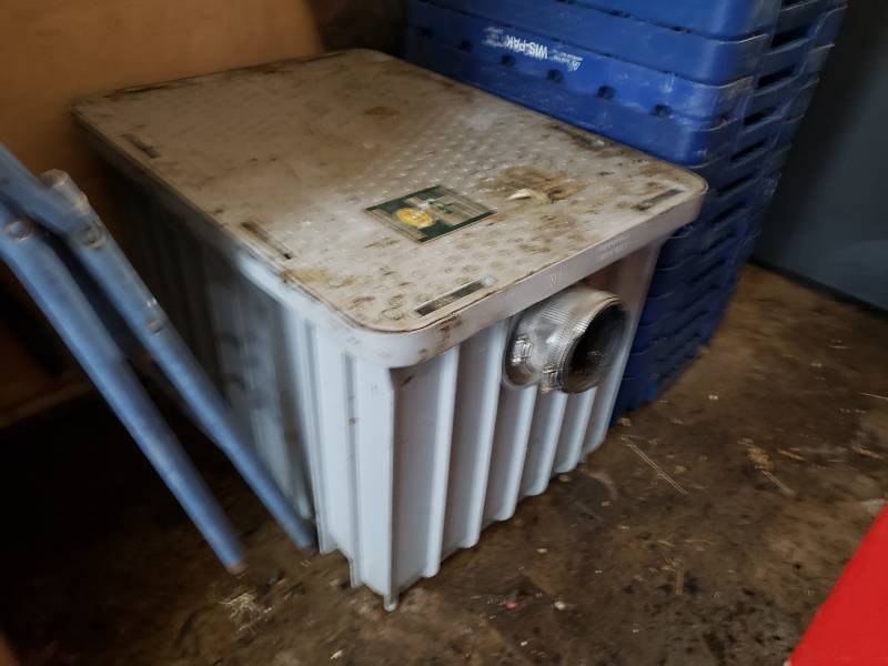 lot 3091 image: Grease Trap, already un-installed for easy removal