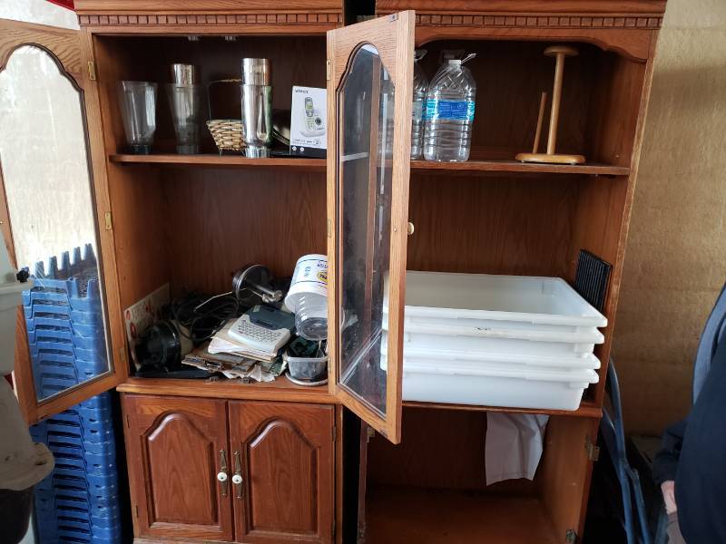 lot 3093 image: Pair of cabinets WITH contents included