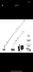 lot 30 image: Homitt Electric Spin Scrubber with Interchangeable Brush Heads