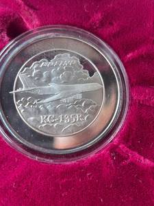 Boeing KC-135R Commemorative Silver Coin 1992