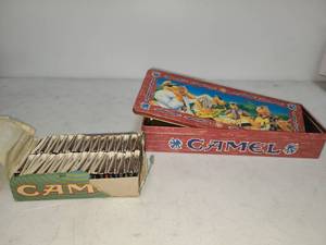 lot 74 image: Camel Cigarettes Advertising Box with box of matches