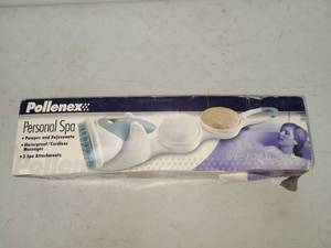 lot 98 image: Pollenex Personal Spa Waterproof Cordless Massager with 3 Attachments