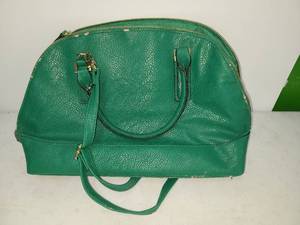 lot 120 image: Merona Green Dome Satchel Bag Detachable Crossbody Strap