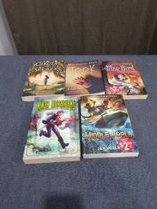 lot 1114 image: Lot of 5 Paperback Books City of Secrets, Took, Magpied, Ninja Librarians, Middleworld
