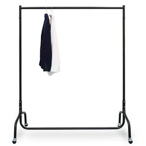 lot 1134 image: Topsair Clothes Rack for Hanging Clothes Clothing Rack on Wheels Small Garment Rack Clothes Hanger Heavy Duty Clothes Rail, Black, 3.6 ft L, 4.5ft H