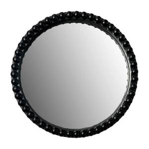 lot 1144 image: dwellington Decorative Round Wall Mirror, 13.25 Circle Beaded Hanging Mirror for Bathroom, Living Room, Bedroom, Nursery, Entryway (Black)