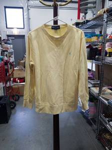 lot 1162 image: Ralph Lauren Long Sleeve Crew Neck Sweatshirt M Yellow