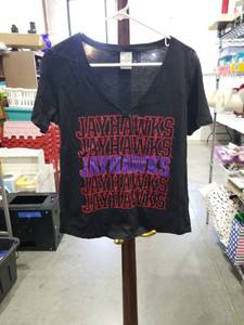 lot 1176 image: PINK Victorias Secret with 5th & Ocean Jayhawks Graphic T-Shirt Medium