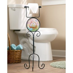lot 1195 image: Seasonal Toilet Paper Holder for Easter, Winter with 6 Interchangeable Plaques