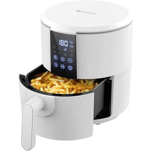 KITCHER 1200W 3.5Qt Air Fryer with Touch Digital Screen and 50 Cookbooks  Easy to Use  White