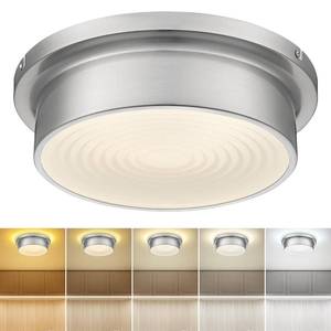 lot 1212 image: 11 Inch Flush Mount Ceiling Light with Remote Control,25W Modern Ceiling Light Fixture,Dimmable 5CCT & Brightness LED Lights for Bedroom and Hallway,Round Glass Shade Brush Nickle