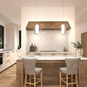 lot 1215 image: ubway Round 12-Watt Integrated LED Chrome Hanging Mini Pendant Light