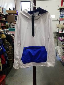 lot 1258 image: AND1 Hoodie Pullover White Blue 3XL3EG3TG