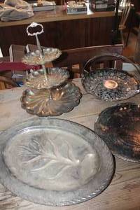lot 2334 image: Vintage Silver Serving Trays and More