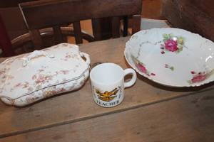 lot 2350 image: Antique Henry Alcock & Co. Transferware Dish & More