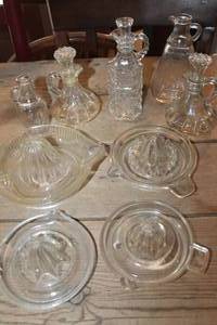 lot 2352 image: Vintage Glass Juicer and More
