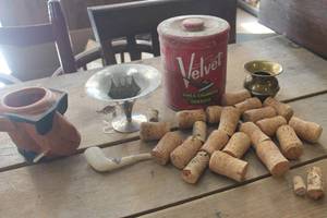 lot 2367 image: Vintage Ashtray, Pipe Tobacco Tin and More
