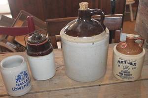 lot 2379 image: Vintage Crock Jugs and More