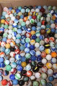 Flat of Vintage Marbles