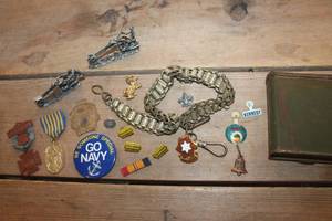 lot 2381 image: Vintage Military Medals and More